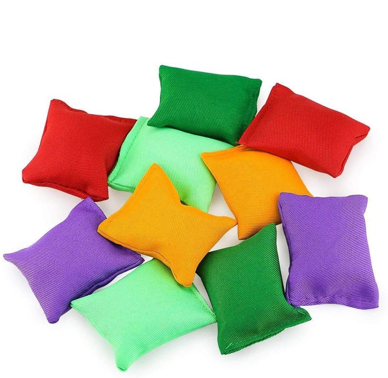 Hslife 20 Pack Colorful Nylon Bean Bags for Bean Bag Toss Game(2"" x 2"" Assorted Colors) - Image 1